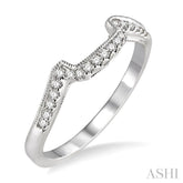 1/6 ctw Round Cut Diamond Wedding Band in 14K White Gold